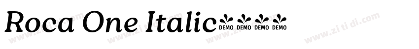 Roca One Italic字体转换